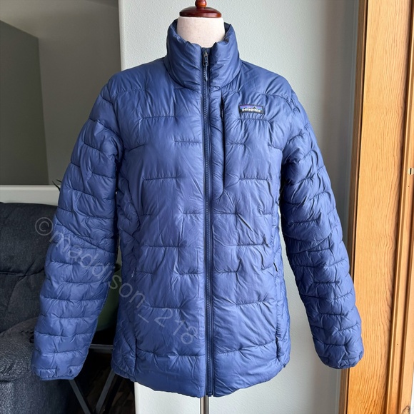 Patagonia Macro Puff Jacket Classic Navy Blue Large Windproof Water Resistant L - Picture 1 of 13